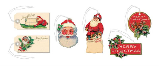 Cavallini & Co - Vintage Assorted - Christmas Glitter Gift Tags