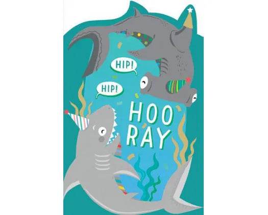Hip Hip Hooray Sharks Card