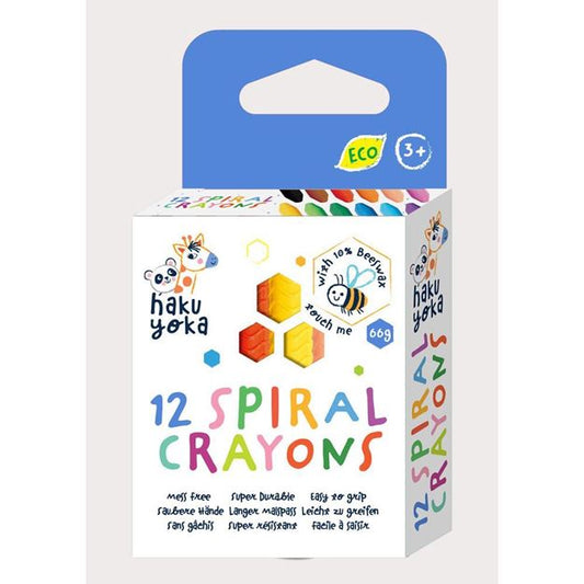 Haku Yoka Spiral Crayons 12 Colours