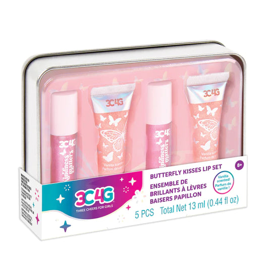 Lip Gloss Set in Tin - Butterfly Kisses