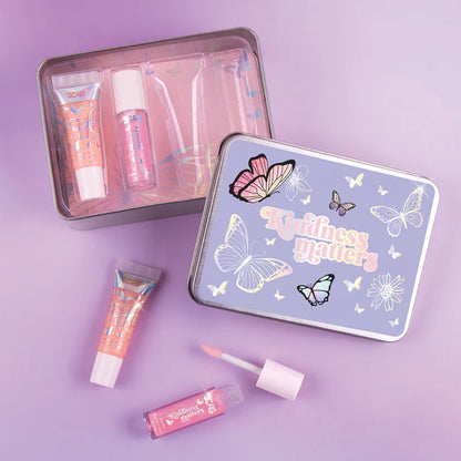 Lip Gloss Set in Tin - Butterfly Kisses