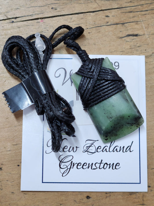 Greenstone Wedge Pendant