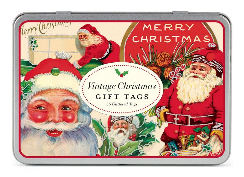 Cavallini & Co - Vintage Assorted - Christmas Glitter Gift Tags