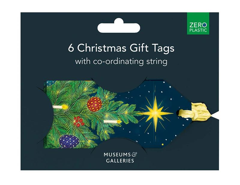 Museums & Galleries - Celestial Tree 6 Pkt - Christmas Gift Tags