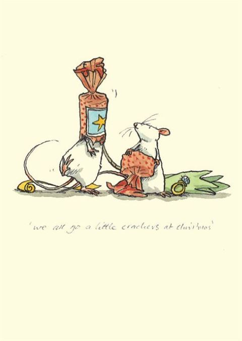 Two Bad Mice - We All Go A Little Crackers At Christmas - Christmas Card