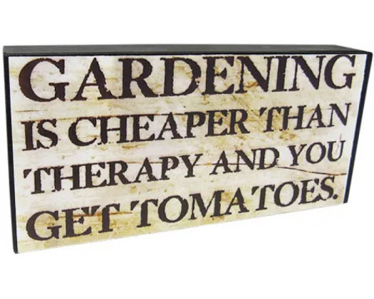 Garden Therapy Rustic Sign