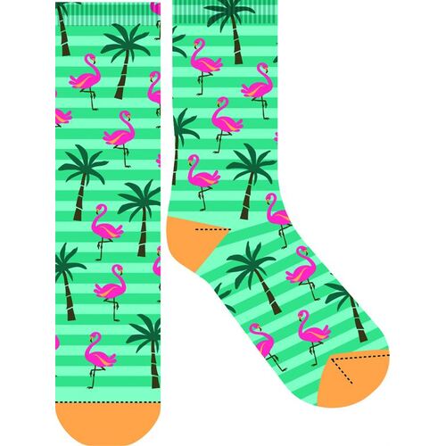 Frankly Funny Socks Flamingo Palm
