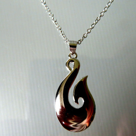 Solid Sterling Silver Hook or Matau Pendant XP104