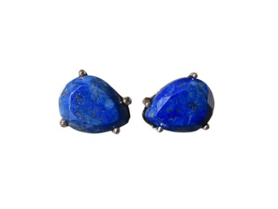 Lapis Lazuli Stud Teardrop Earring