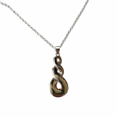 Solid Sterling Silver Double Twist Pendant XP106