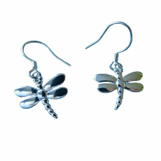 Dragonfly Drop Sterling Silver Earrings