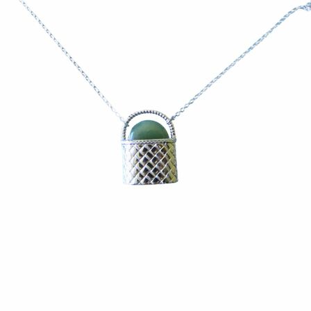 Sterling Silver Kete with NZ Greenstone Pendant