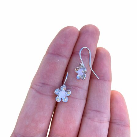 Sterling Silver Manuka Flower Drop Earrings