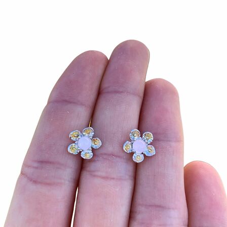 Sterling Silver Manuka Flower Stud Earrings