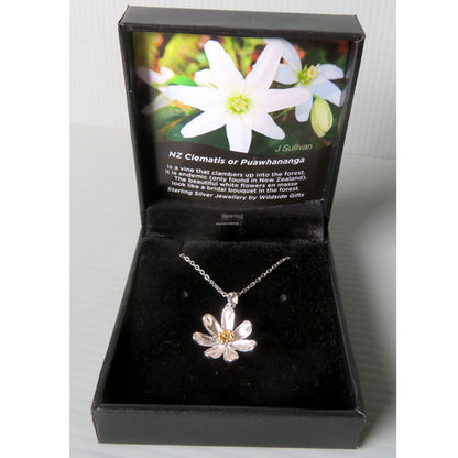 Sterling Silver Clematis Pendant