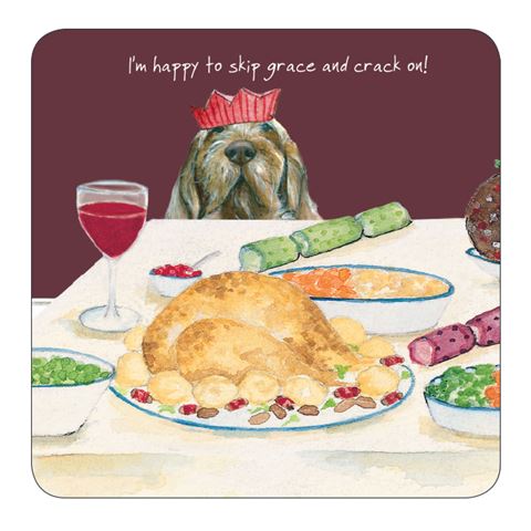 Little Dog Laughed - Grace - Christmas Coaster