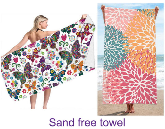Double Sided Sand Free Towel - Flower Burst