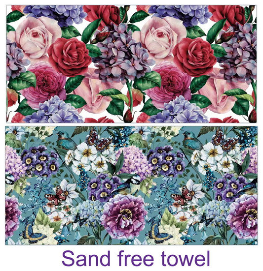 Double Sided Sand Free Towel - Flowers