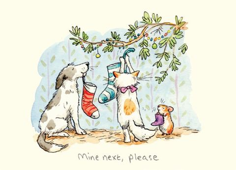Two Bad Mice - Mine Next, Please - Christmas Card