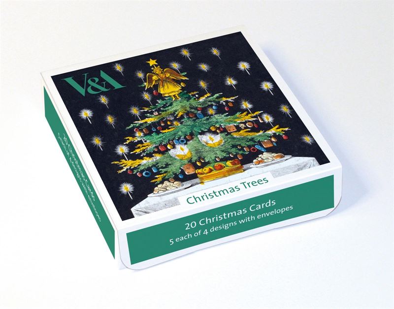 Museums & Galleries - Victorian Christmas Trees 20 Pkt - Christmas Boxed Cards