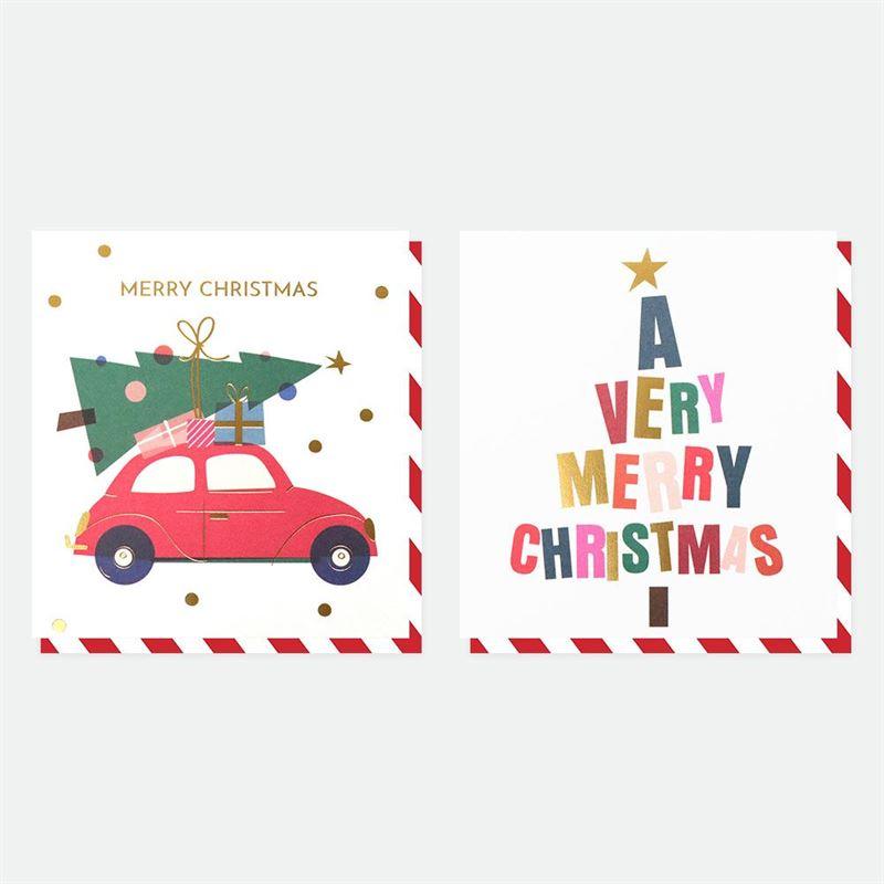 Caroline Gardner - Bold Car & Letter Tree - Christmas Card
