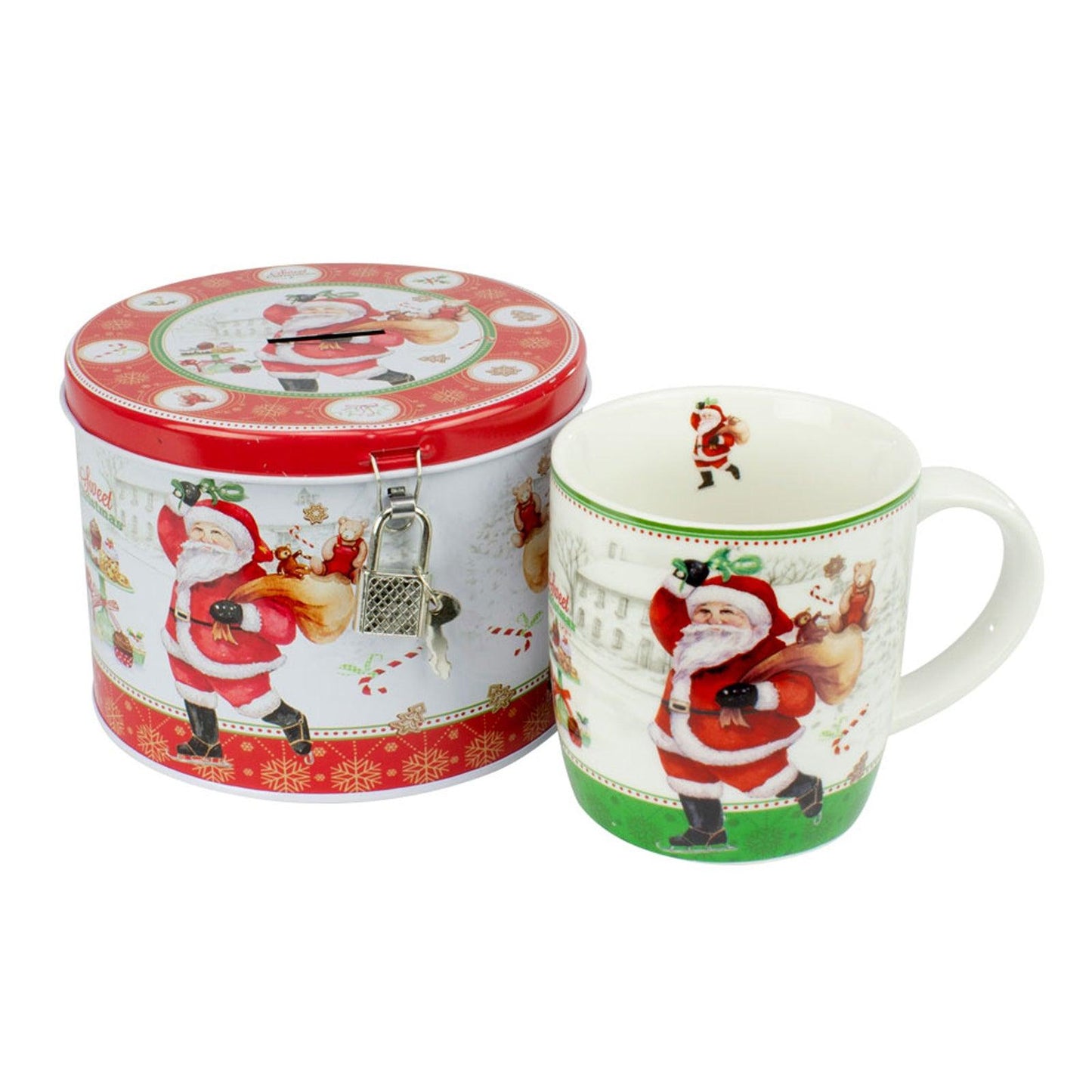 Lulu Grace Novelty Coffee Mug & Money Box Set Santa Design