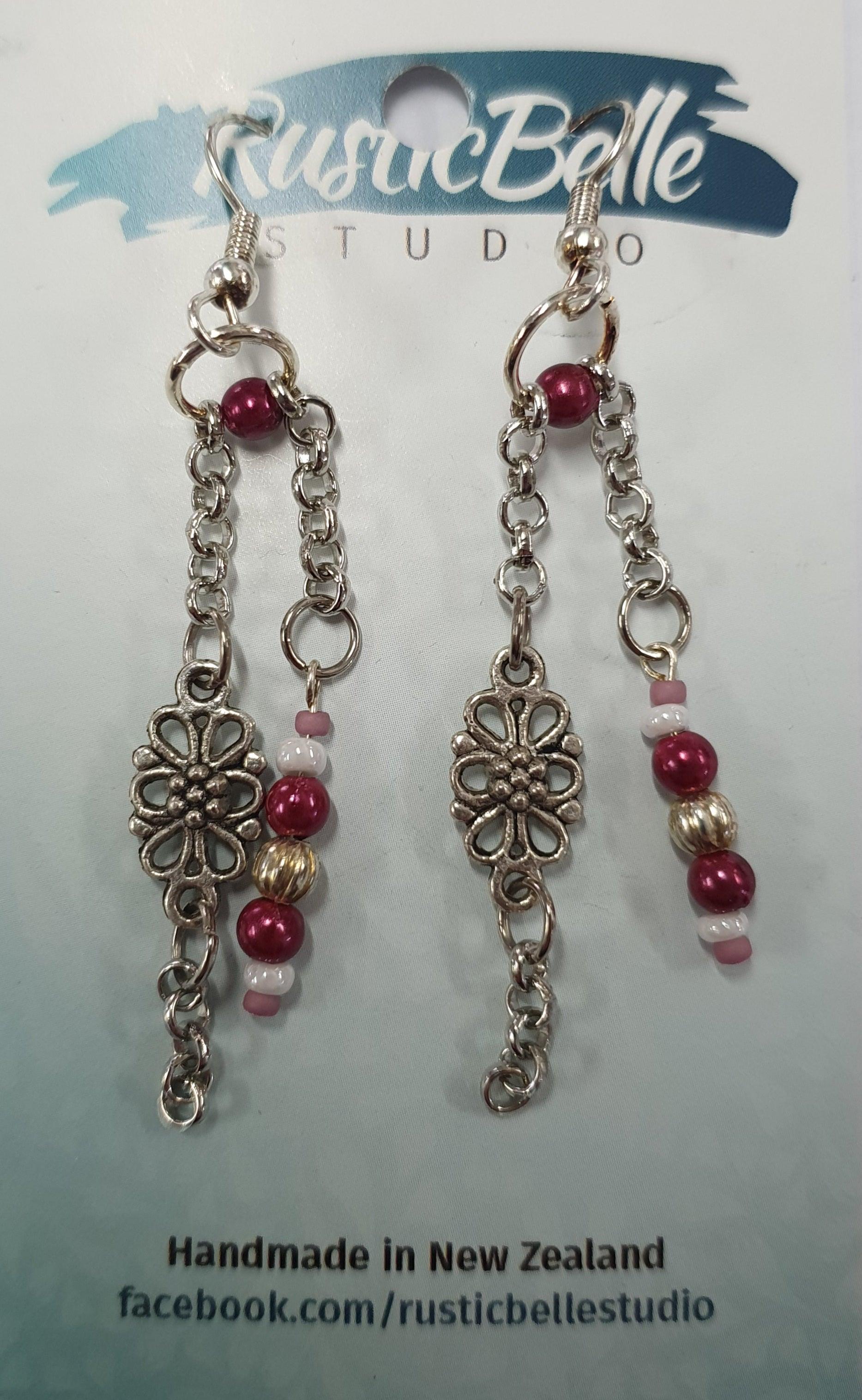 Rusticbelle Earrings - Floral Chain