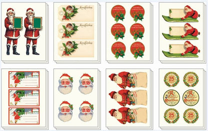 Cavallini & Co - Vintage Santa - Christmas Stickers