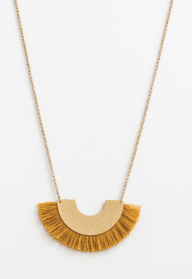 Damsel Necklace Arc Cotton Mustard/Gold