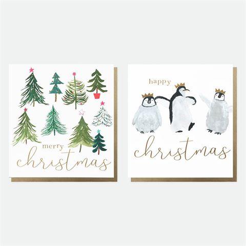 Caroline Gardner - Trees & Penguins - Christmas Card