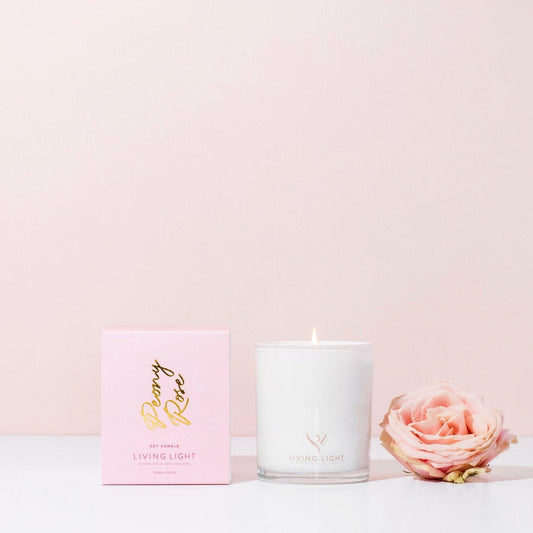 Living Light Soy Candle - Peony Rose