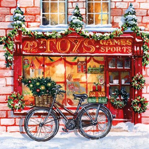 Museums & Galleries - Festive Toy Shop - Christmas Card