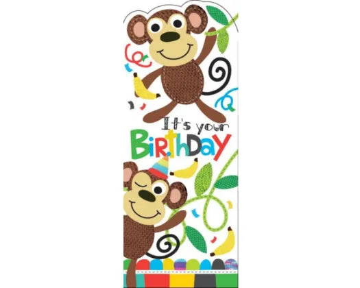 Crafty Critters Monkey Birthday Card