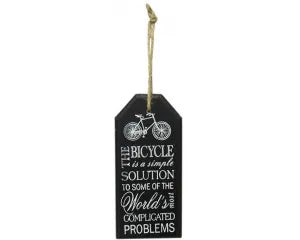 Bicycle Hanger Sign Black