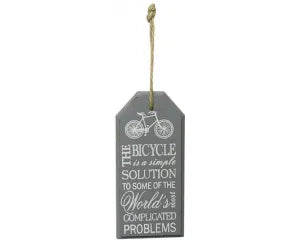 Bicycle Hanger Sign Silver