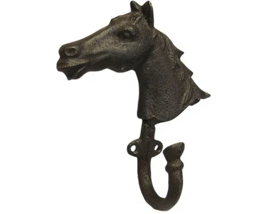 Horse Head Cast Iron Hook Medium