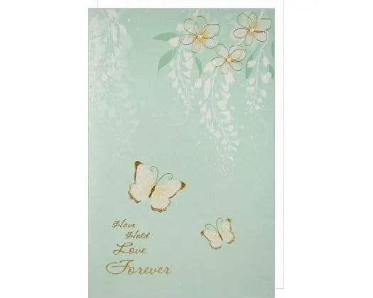 Wedding Card Pearl Butterflies