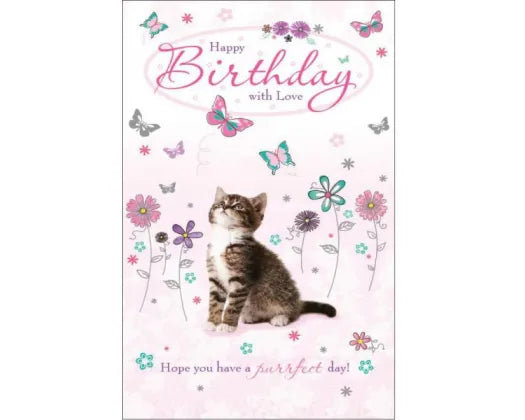 Kitten Happy Birthday Card