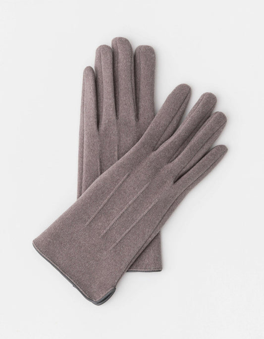 Stella & Gemma Light Grey Suede Gloves
