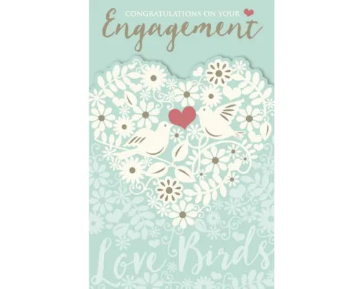Engagement Card Love Birds