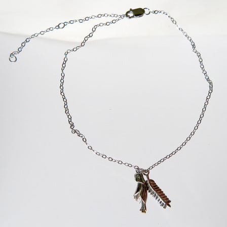 Silver Kowhai & Leaf Bracelet