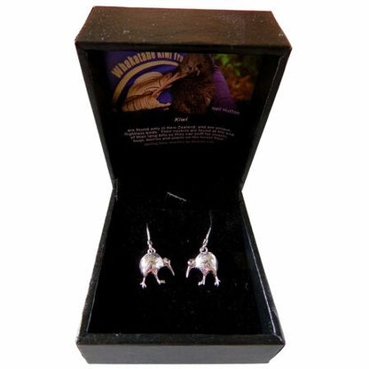 Kiwi Silver Drop Earrings