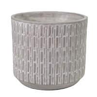 Round Cement Bar Pot Grey