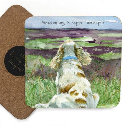 Little Dog Laughed - Happy - Coaster