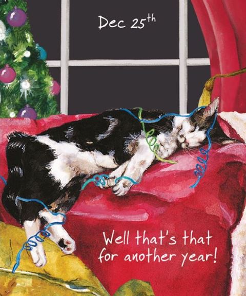 Little Dog Laughed - Xmas Over - Mini Xmas Card