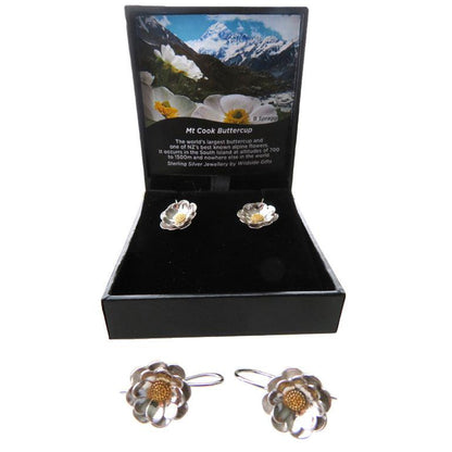 Sterling Silver Mt Cook Lily drop earrings